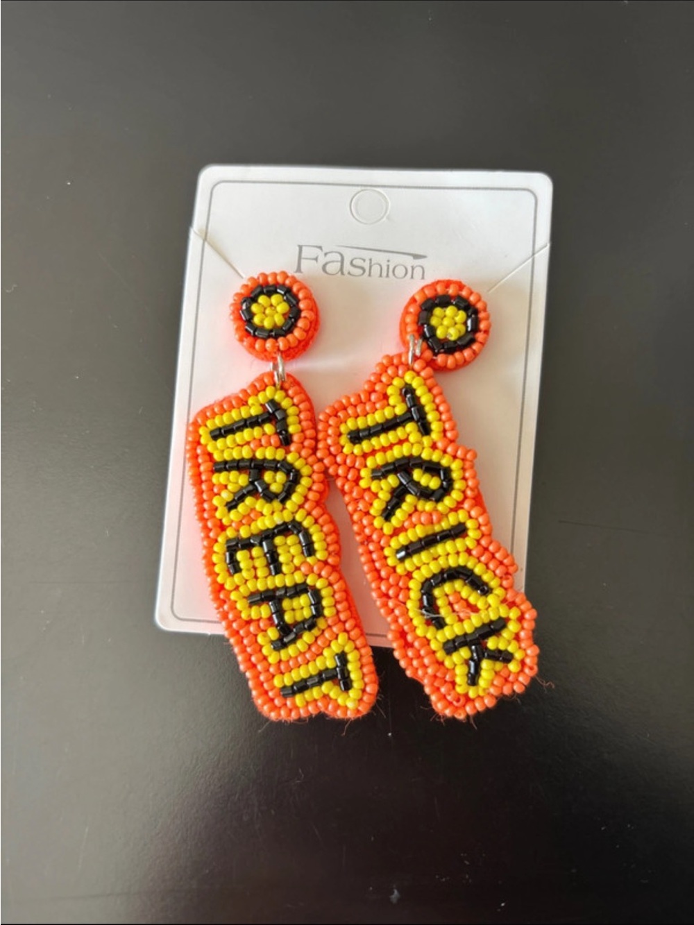 NWT trick or treat seed bead earrings